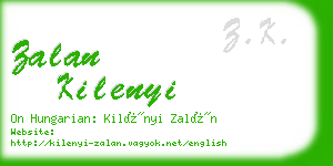 zalan kilenyi business card